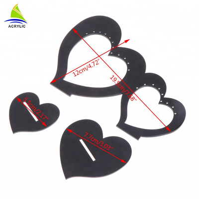 খুচরা এক্রাইলিক গয়না প্রদর্শন মার্জিত ডবল হার্ট কানের দুল প্রদর্শন টেবিল