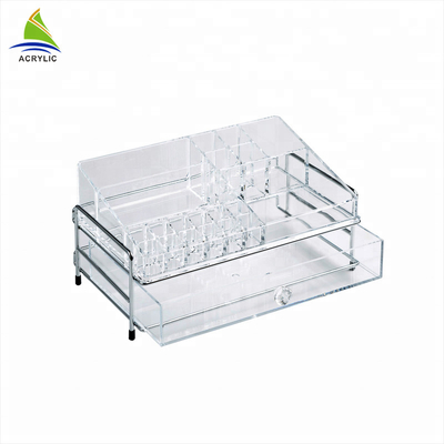 Tabletop পরিষ্কার সংগঠক 1 ড্রয়ারের এক্রাইলিক মেকআপ ধারক