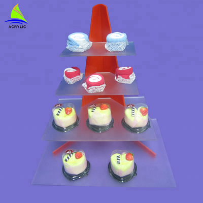 কাস্টম এক্রাইলিক পিষ্টক ট্রে Cupcake কাস্টমাইজড বেধ সিই সার্টিফিকেশন স্ট্যান্ড