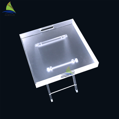 Innoxious কাস্টম এক্রাইলিক আসবাবপত্র স্ক্রল Plexiglass সাইড কফি টেবিল