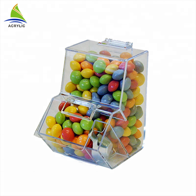 মার্জিত ছোট এক্রাইলিক মিষ্টি প্রদর্শন Plexiglass মিষ্টি বক্স মসৃণ সারফেস