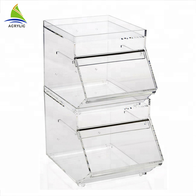 মার্জিত ছোট এক্রাইলিক মিষ্টি প্রদর্শন Plexiglass মিষ্টি বক্স মসৃণ সারফেস