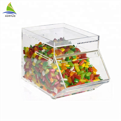 মার্জিত ছোট এক্রাইলিক মিষ্টি প্রদর্শন Plexiglass মিষ্টি বক্স মসৃণ সারফেস