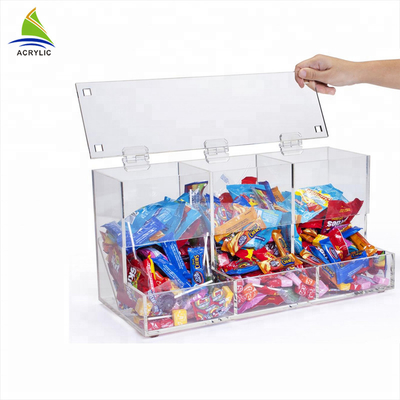 মার্জিত ছোট এক্রাইলিক মিষ্টি প্রদর্শন Plexiglass মিষ্টি বক্স মসৃণ সারফেস