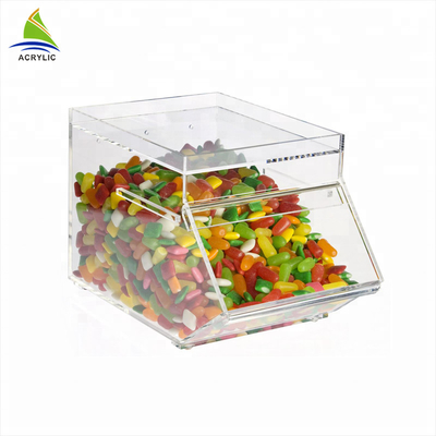 মার্জিত ছোট এক্রাইলিক মিষ্টি প্রদর্শন Plexiglass মিষ্টি বক্স মসৃণ সারফেস