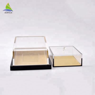 উচ্চ Plexiglass স্টোরেজ প্যাকেজিং বাক্স কাস্টম স্কয়ার এক্রাইলিক Ginseng বক্স