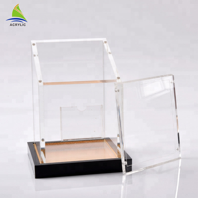 ইকো - বন্ধুত্বপূর্ণ Perspex স্লাইডিং ঢাকনা প্রদর্শন এক্সটেনশন পরিষ্কার এক্রাইলিক ঘন বক্স