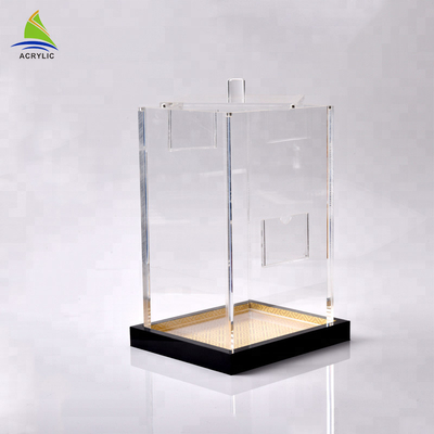 ইকো - বন্ধুত্বপূর্ণ Perspex স্লাইডিং ঢাকনা প্রদর্শন এক্সটেনশন পরিষ্কার এক্রাইলিক ঘন বক্স