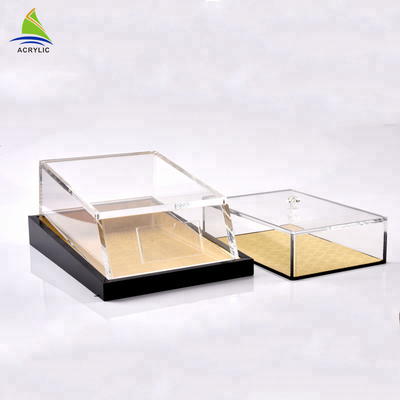 ইকো - বন্ধুত্বপূর্ণ Perspex স্লাইডিং ঢাকনা প্রদর্শন এক্সটেনশন পরিষ্কার এক্রাইলিক ঘন বক্স