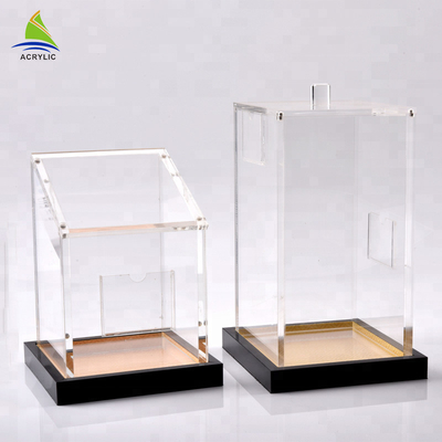 ইকো - বন্ধুত্বপূর্ণ Perspex স্লাইডিং ঢাকনা প্রদর্শন এক্সটেনশন পরিষ্কার এক্রাইলিক ঘন বক্স