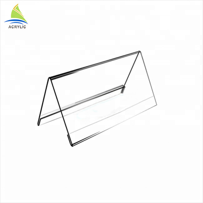 Perspex এক্রাইলিক সাইন প্রদর্শন ধারক পুরু পরিষ্কার এক্রাইলিক সাইন প্রদর্শন মেনু স্ট্যান্ড