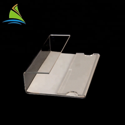 এক্রাইলিক Tabletop সাইন ধারক কাস্টম এসক্লিকেট পরিষ্কার এক্রাইলিক প্রদর্শন কার্ড