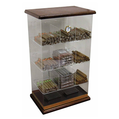 6 মিমি এক্রাইলিক কাউন্টারটপ ডিসপ্লে কেস Humidor এক্রাইলিক সিগার ডিসপ্লে মন্ত্রিপরিষদ