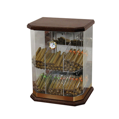 6 মিমি এক্রাইলিক কাউন্টারটপ ডিসপ্লে কেস Humidor এক্রাইলিক সিগার ডিসপ্লে মন্ত্রিপরিষদ