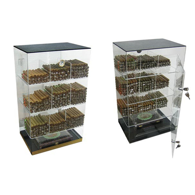 6 মিমি এক্রাইলিক কাউন্টারটপ ডিসপ্লে কেস Humidor এক্রাইলিক সিগার ডিসপ্লে মন্ত্রিপরিষদ