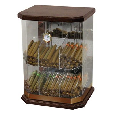 6 মিমি এক্রাইলিক কাউন্টারটপ ডিসপ্লে কেস Humidor এক্রাইলিক সিগার ডিসপ্লে মন্ত্রিপরিষদ