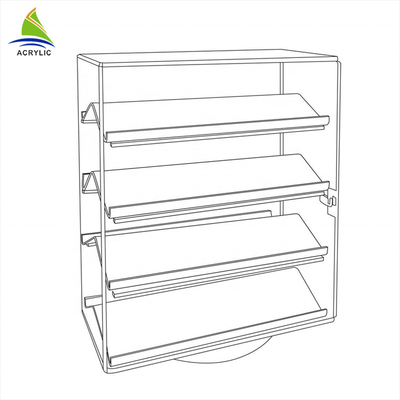 খুচরা এক্রাইলিক প্রদর্শন মামলা তল Plexiglass প্রদর্শন মন্ত্রিপরিষদ কেস ক্রিস্টাল মসৃণতা