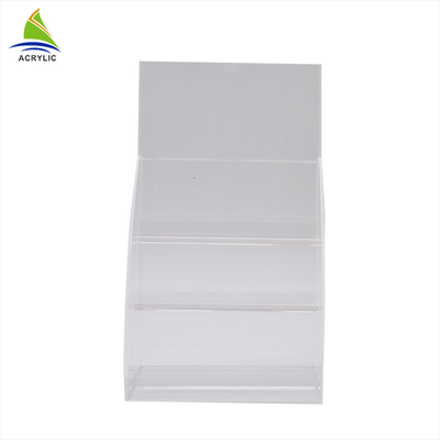 প্লাস্টিক ডবল ডাবল পকেট পত্রক / ফাইল এক্রাইলিক ব্রোশার প্রদর্শন স্ট্যান্ড হোল্ডার